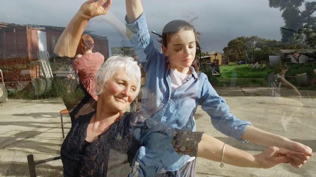 Still from ‘Currency’ by Kim Sargent Wishart, a dance and screen project which featured at the Warrnambool Art Gallery.